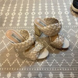 Steve Madden Women's Braided Block Heels - Beige